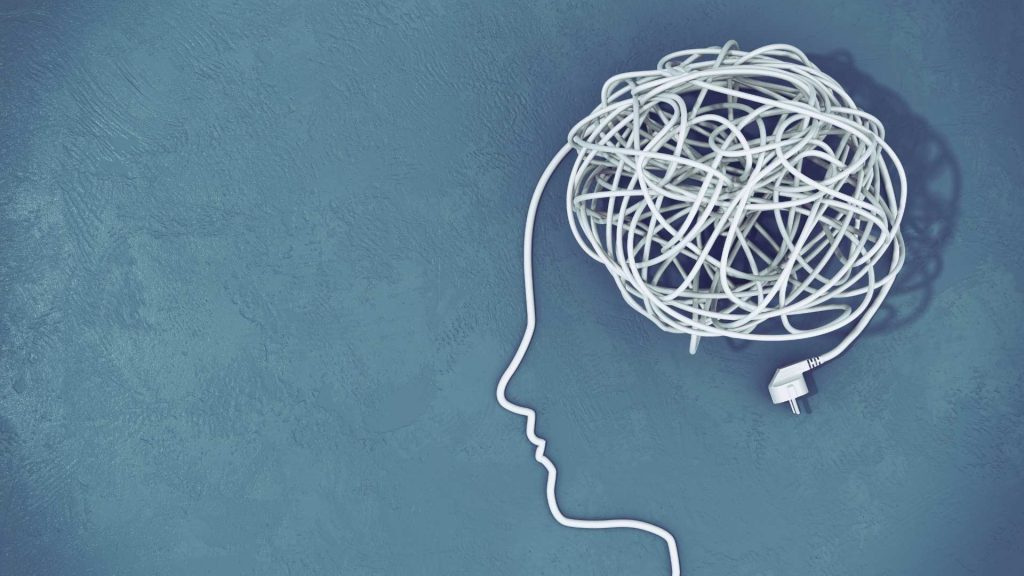 Conceptual image showing how heroin affects brain function and wiring