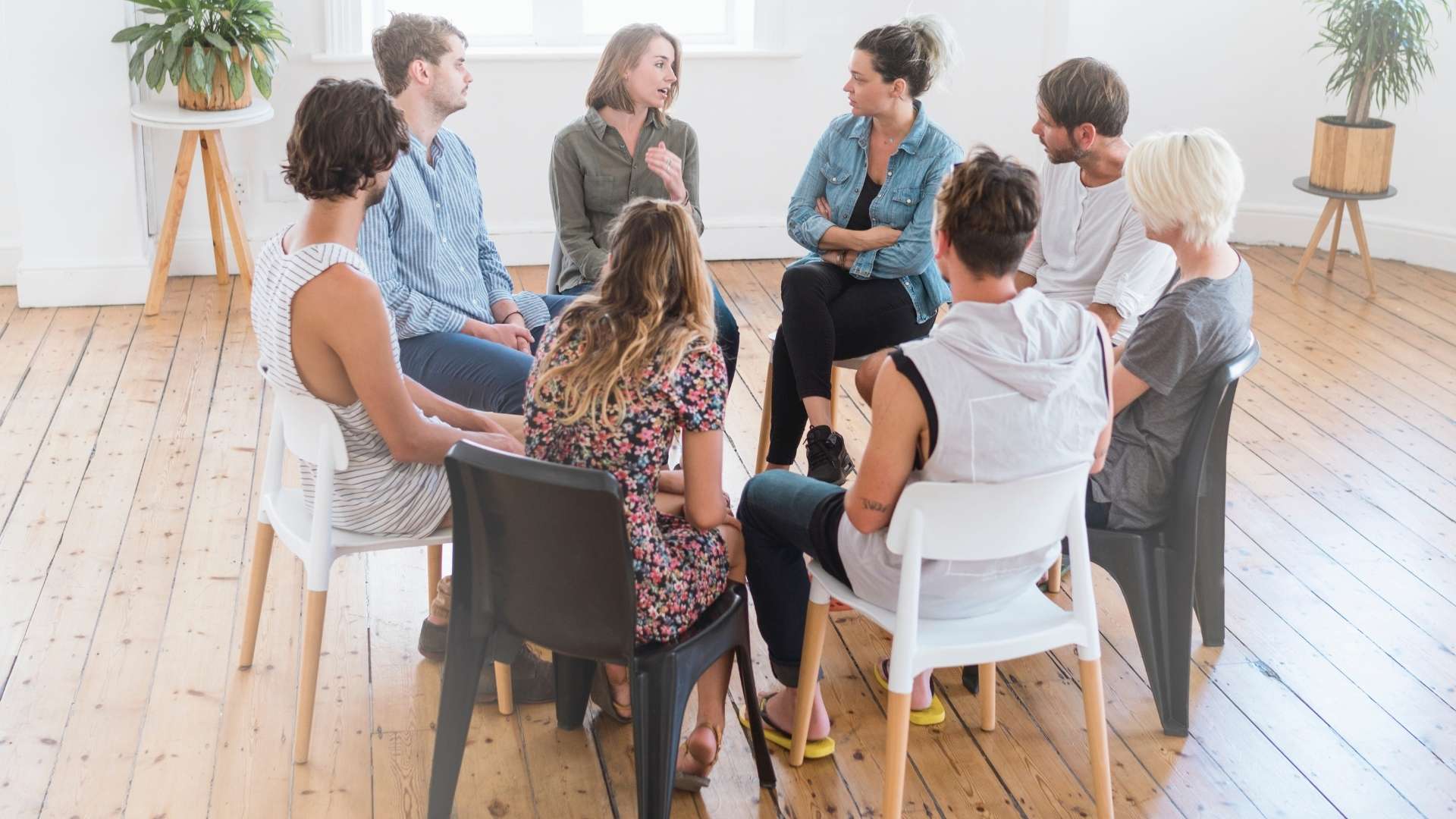 group therapy session for opioid addiction treatment patients