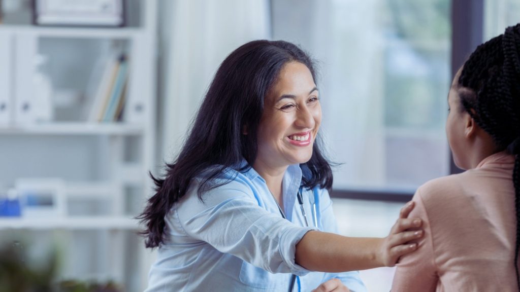 Healthcare provider discussing opioid addiction treatment options