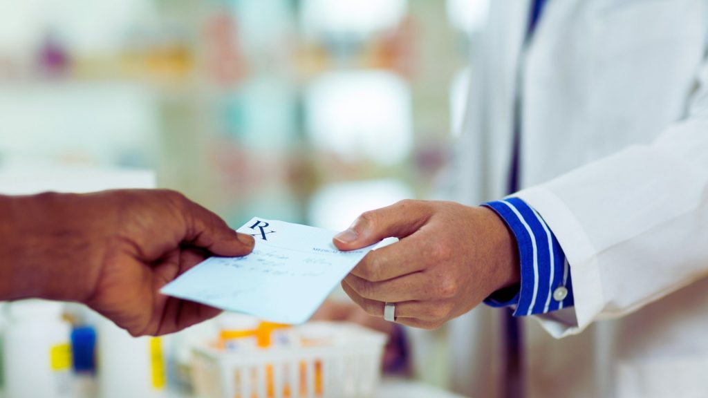 Receiving prescription medication for opioid addiction treatment