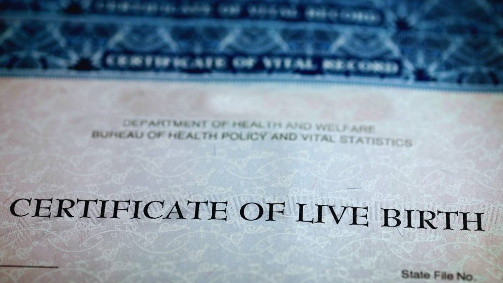 Birth certificate used as identification for Idaho Medicaid application