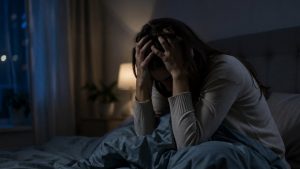 Anxiety and Opioids hero image of someone experiencing them both at the same time.